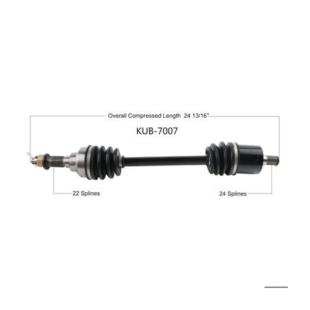 Wide Open OE Replacement CV Axle for KUBOTA REAR L/R RTV-X1140R/W 16-19 KUB-7007
